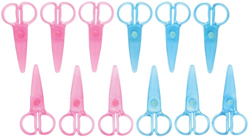 Colorations Kunststoff Schere Set - Kinderschere Basteln 12 Stück