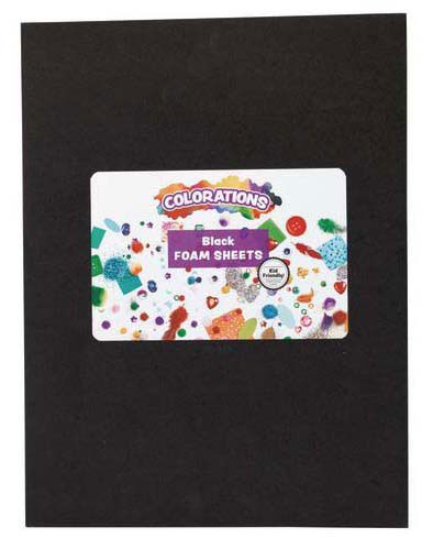 Colorations Schaumstoffplatten schwarz - Bastelmaterial 10 Stück