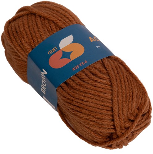 Colorations Acrylgarn braun 4 mm 50g Basteltextil