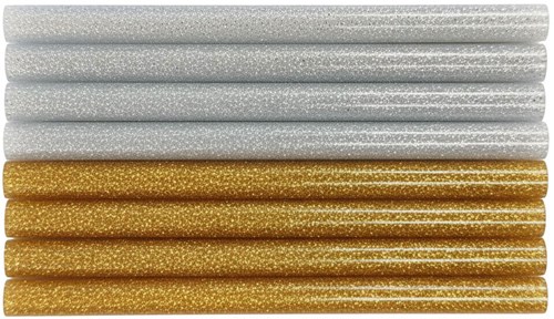 Colorations Glitzer Klebesticks Basteln 8 Stück Gold Silber