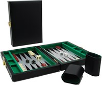 HOT Games Backgammonkoffer magnetisch schwarz 23x17