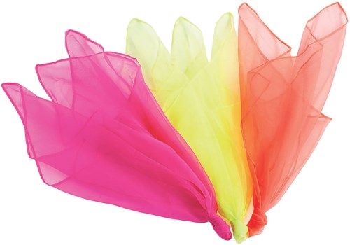 Colorations Jonglier-Tücher Set - 12 Stück Neonfarben für Kinder