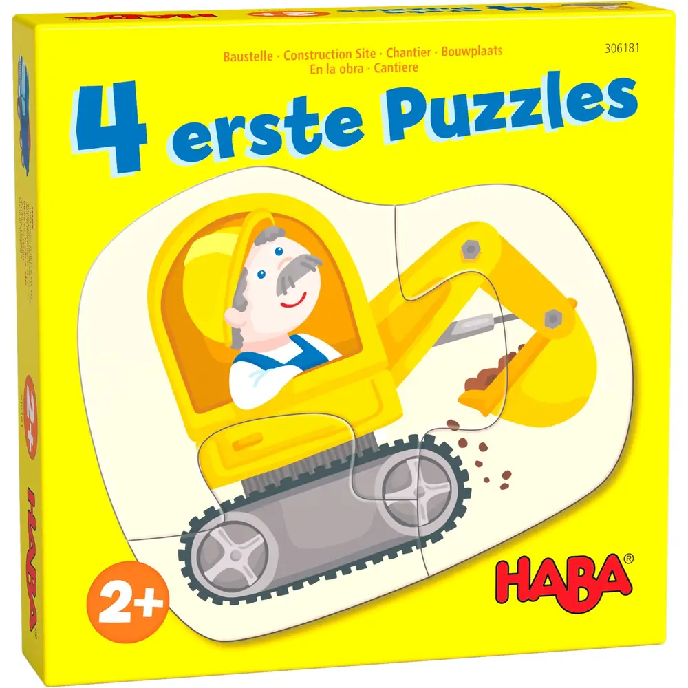 Haba puzzle chantier - 4 premiers puzzles en carton pour enfants