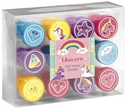 12 selbstfärbende Stempel Einhorn 071650