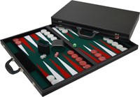 HOT Games Backgammmon ingelegd vilt 38cm gro.rd/w.