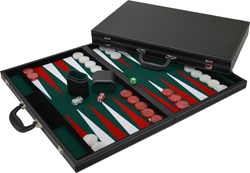 HOT Games Backgammmon ingelegd vilt 38cm gro.rd/w.