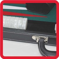 HOT Games Backgammonkoffer Schwarz/Grün Ingel.53x8-3