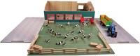 Kids GLOBE Holz Bauernhof Stall mit Weide 1:32 Spielzeug-3