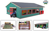 Kids GLOBE Holz Bauernhof Stall mit Weide 1:32 Spielzeug