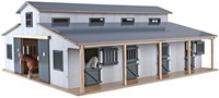 Kids GLOBE Pferdestall Spielzeug mit 7 Boxen und Weide Maßstab 1:24-3