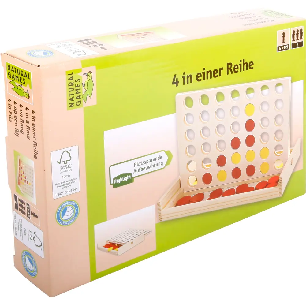 Vedes Brettspiel 4 gewinnt - pädagogisches Kinderspiel multicolor