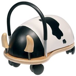 Wheelybug porteur vache - jouet en bois grande taille pour enfants