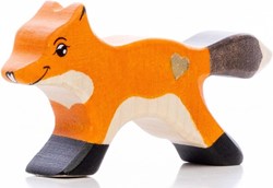 Lilu Holz Fuchs Welpe FSC handbemalt Spielzeug 9cm - Waldtiere