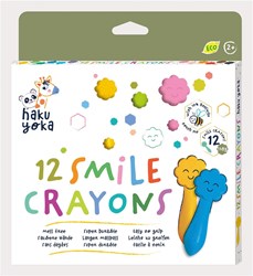 Haku Yoka Wachsmalkreiden Set - 12 bunte Farben für Kinder
