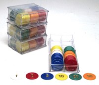 HOT Sports + Toys jetons de roulette set 240 pièces plastique 25mm casino