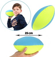 Toi-Toys ballon de rugby néon bleu jaune jouet sportif pour enfants