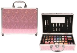 Casuelle Make-up-Koffer rosa mit Schmetterlings-Finish - Kinderschminkset
