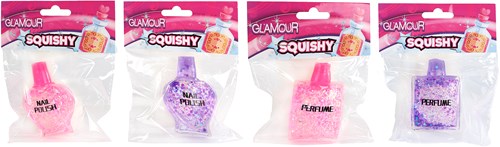 Glamour Squishy knijpflesje parfum/nagellak 2ass kleur 7cm-2