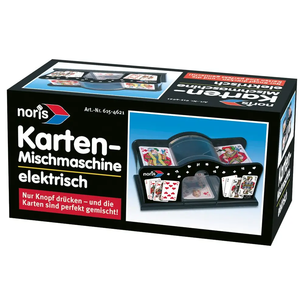 Noris mélangeur de cartes électrique - accessoire jeu de cartes bleu