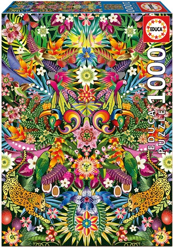 Educa puzzle 1000 pièces toucan carton coloré