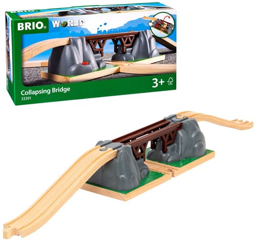 Brio Spielzeug Einsturzbrücke - Holzeisenbahn Zubehör 33391-2