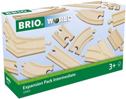Brio Holz Eisenbahn Erweiterungsset midi - 16-teiliges Schienenpaket
