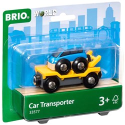Brio Autotransporter Spielzeugzug mit Rampe - Holzeisenbahn