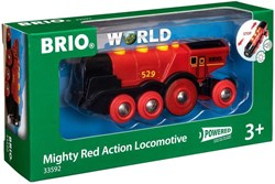 Brio rote batteriebetriebene Lokomotive - Spielzeugzug - 33592