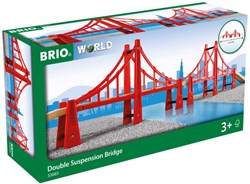 Brio Holz Hängebrücke - Doppelte Brücke für Eisenbahnset - 33683