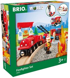 Brio Feuerwehr-Spielzeugzugset - Feuerwehr-Thema für Kinder