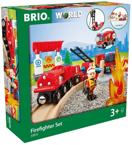 Brio Feuerwehr-Spielzeugzugset - Feuerwehr-Thema für Kinder