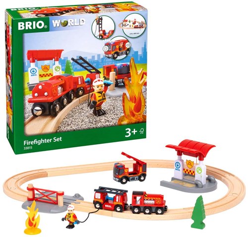 Brio Feuerwehr-Spielzeugzugset - Feuerwehr-Thema für Kinder-2