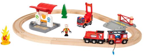 Brio Feuerwehr-Spielzeugzugset - Feuerwehr-Thema für Kinder-3