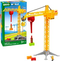 Brio grue de chantier lumineuse - jouet grue pour circuit train - 33835-2