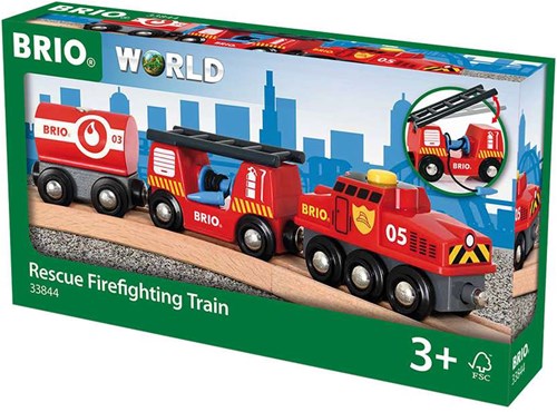Brio Feuerwehr Spielzeugzug - Feuerwehrzug 33844
