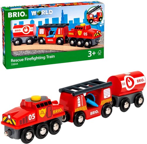 Brio Feuerwehr Spielzeugzug - Feuerwehrzug 33844-2