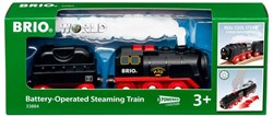 Brio Dampflok mit Batterie - Spielzeugzug mit Dampfeffekt - 33884