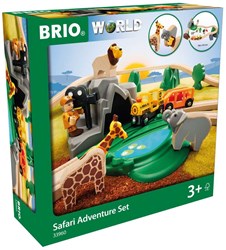 Brio Safari train en bois - coffret train avec animaux
