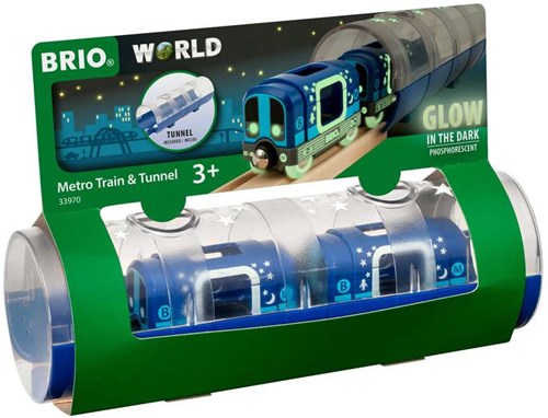Brio Metro Spielzeugzug mit Tunnel - Glow in the dark - 33970