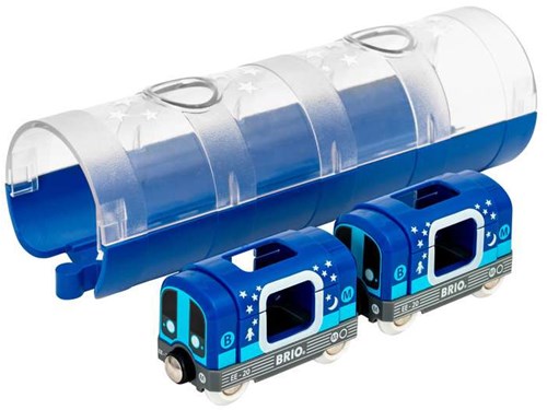 Brio Metro Spielzeugzug mit Tunnel - Glow in the dark - 33970-2