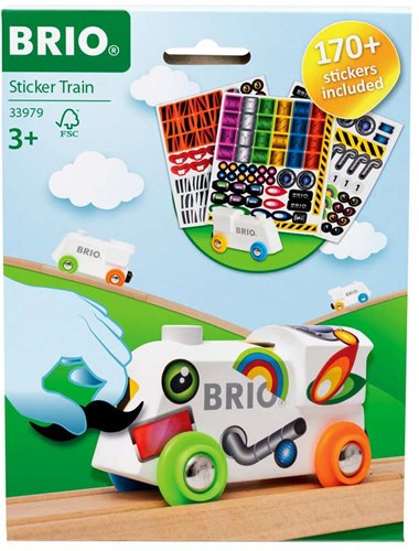 Brio Sticker Zug - Holzspielzeugzug mit Stickern für Kinder