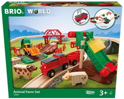 Brio ensemble train jouet ferme - Circuit en bois 30 pièces