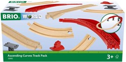 Brio Kurvenbahnschienen-Set aufsteigend 16-teilig - 33995