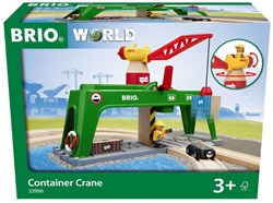Brio Containerkran - Holzspielzeug Kran für Eisenbahnset