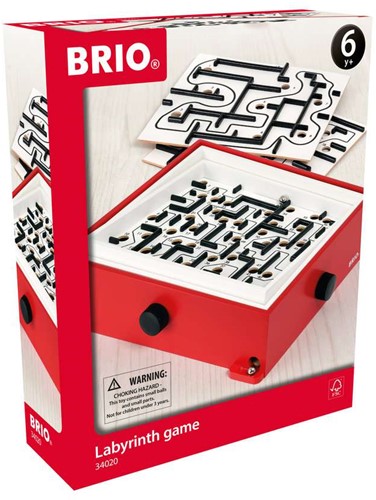 BRIO Labyrinth mit Übungsplatten, rot