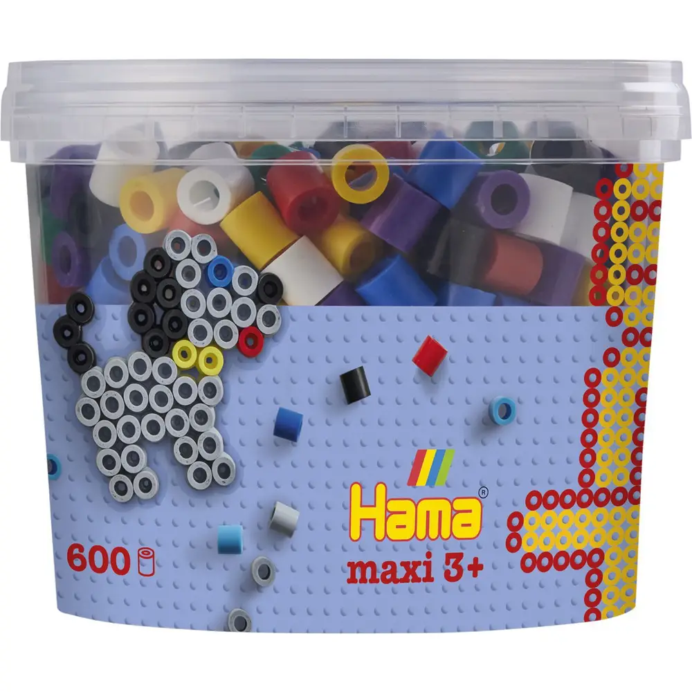 Hama perles à repasser Maxi jouet - 600 pièces couleurs assorties