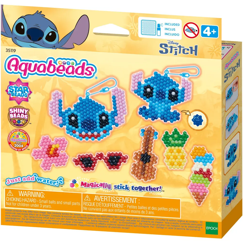 Aquabeads Stitch Schlüsselanhänger Bastelset - Disney Perlen Set 700 Stück