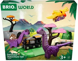 Brio jouet Coffret Aventure Dinosaure - circuit train bois avec dinosaures