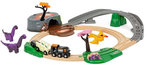 Brio Spielzeug Dinosaurier Abenteuer Set - Holzeisenbahn mit Dinos-3