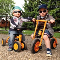 Top Trike Laufrad Little Walker Holz Balance Bike gelb multicolor